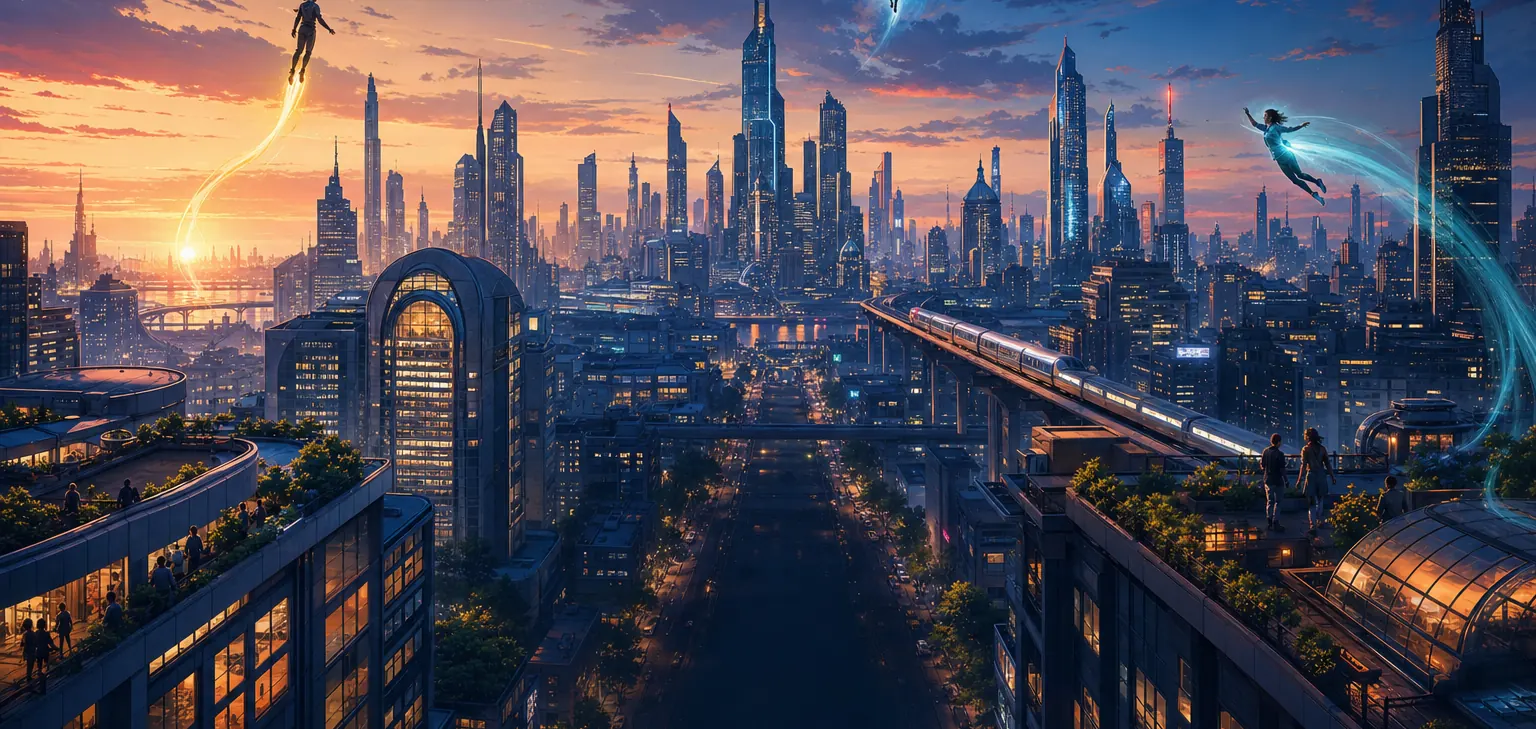A scene from Megolopolis