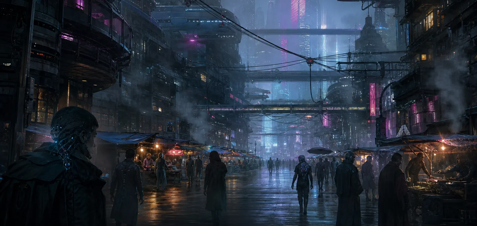 A scene from Neon City
